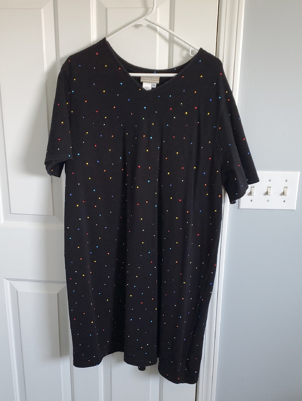 Coldwater Creek Black Polka Dot Sweater